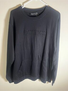 Purple brand sweater  Black Crewneck Sweater